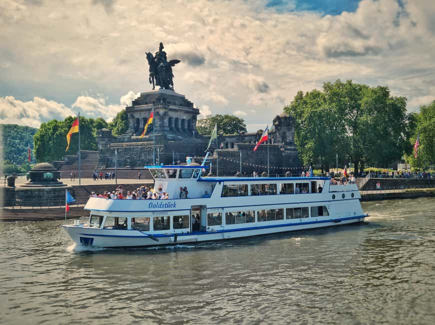 2-River Day-trip by boat to Koblenz and return from Alken - Winningen’s steep vineyards from the water