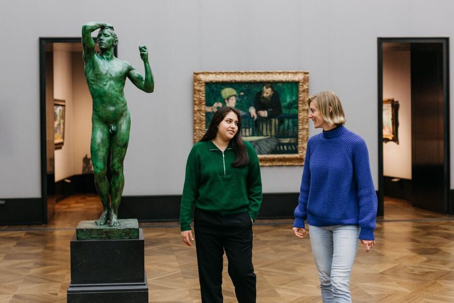Berlin: Entry to Alte Nationalgalerie - Sculpture, tombs, and the parts people hurry past