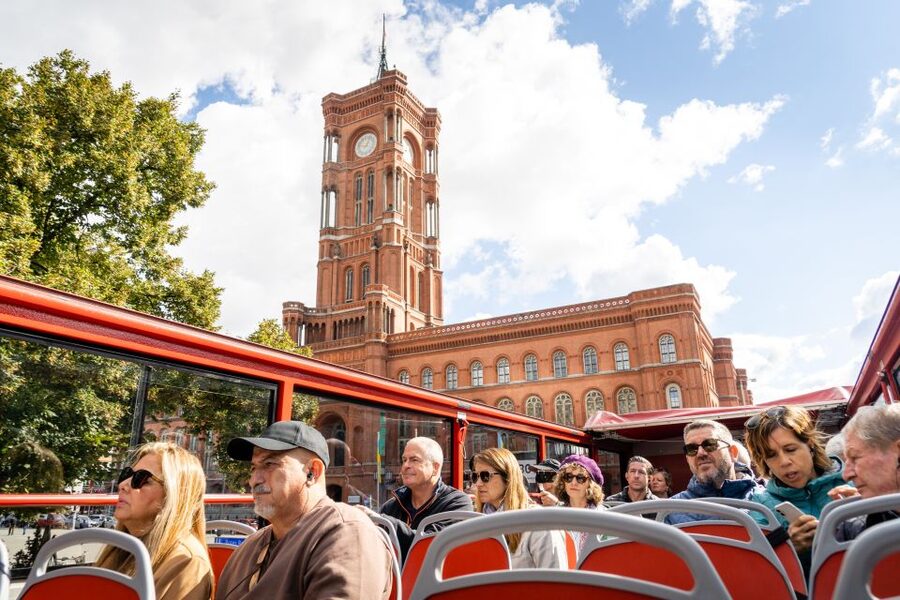 Berlin: Hop-On-Hop-Off Bus with Boat Cruise Option - Alexanderplatz and the route east