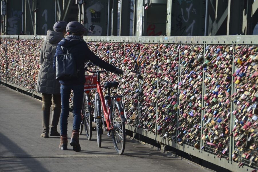 Cologne: 3-Hour Guided Bike Tour - Rheinauhafen shows modern Cologne