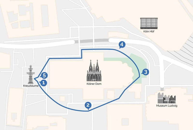 Cologne Cathedral Walking Tour around the cathedral with VR - Six VR stops that turn stone into a timeline