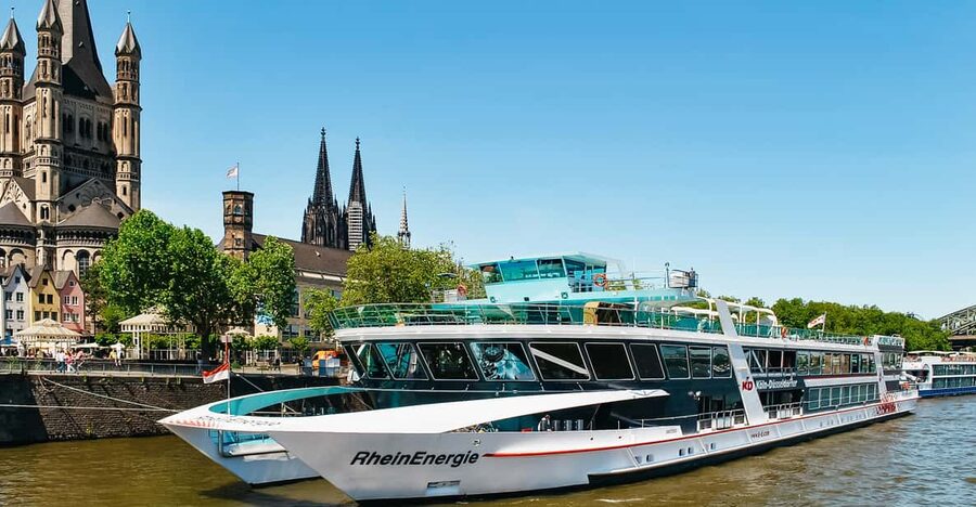 Cologne: Panoramic City Cruise - Cologne from the Rhine, not from a crowded pavement
