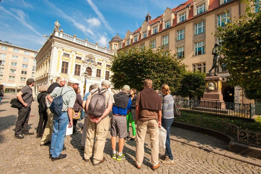 Combo Tour in Leipzig: Guided City Tour & City Sightseeing - Waldstraßen Quarter, Red Bull Arena, and Plagwitz