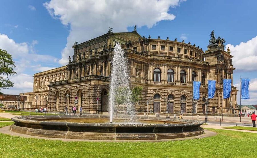 Dresden: Guided City Walk with a Cup of Coffee - Semperoper and the grand scale of Dresden