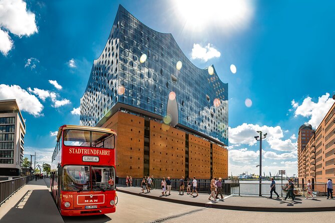 Hamburg Hop-on Hop-off Sightseeing Tour on Red Double Decker Bus - The port, HafenCity, and Speicherstadt