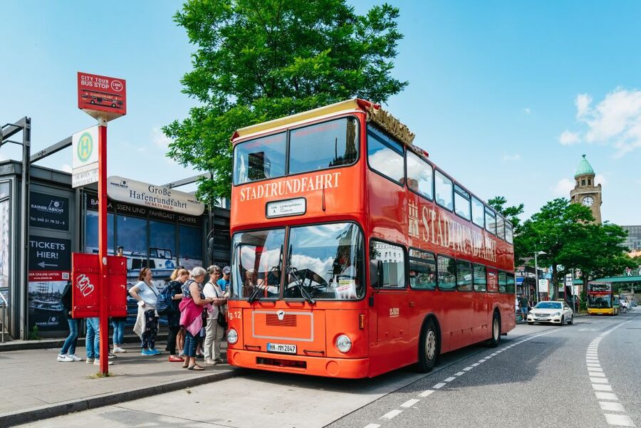 Hamburg: Line A Sightseeing Hop-On Hop-Off Bus Tour - St. Michael’s Church and the Reeperbahn
