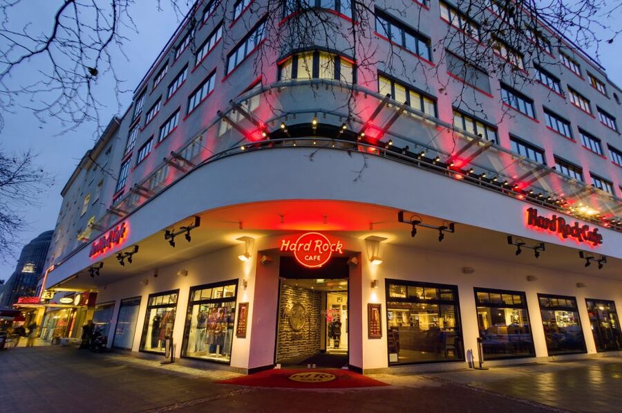 Hard Rock Cafe Berlin with Set Menu for Lunch or Dinner - Balcony seating and the Memorial Church view