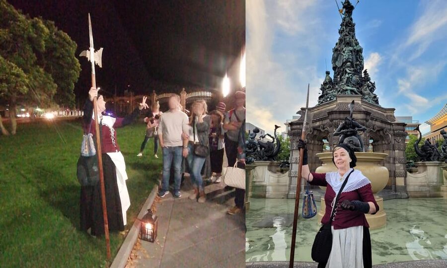 Mannheim: Public Night Watchman Tour with Night Watchwoman Marie - Palais Bretzenheim and the city’s social contrasts