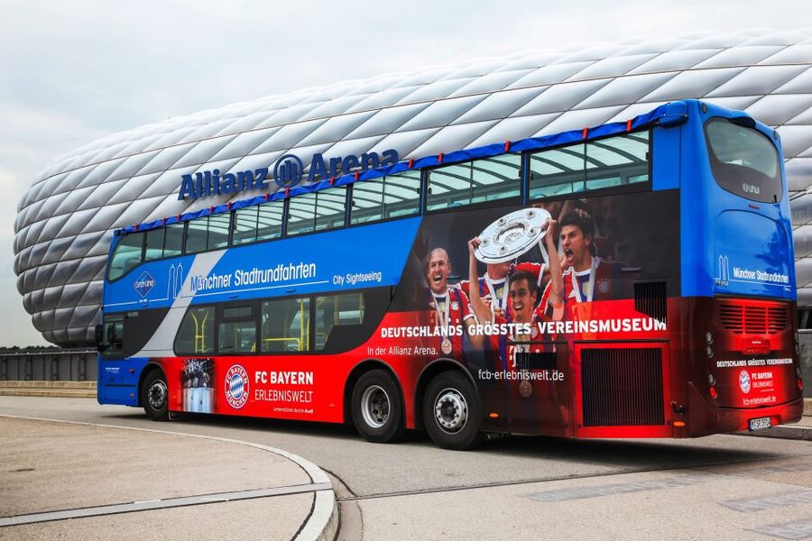 Munich: City Bus Tour & FC Bayern Munich Allianz Arena Tour - Arriving at Allianz Arena