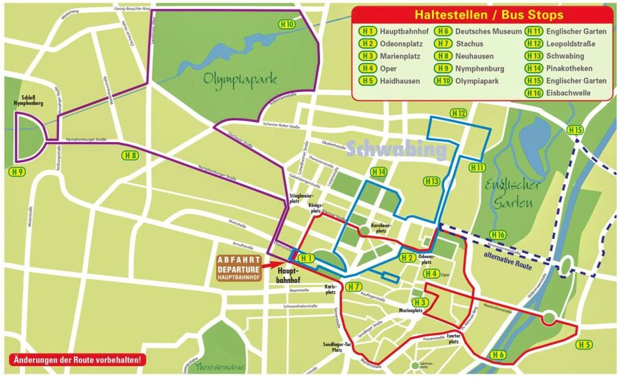 Munich Hop-On Hop-Off Tour: 1-Day or 2-Day Ticket - Schwabing and the English Garden