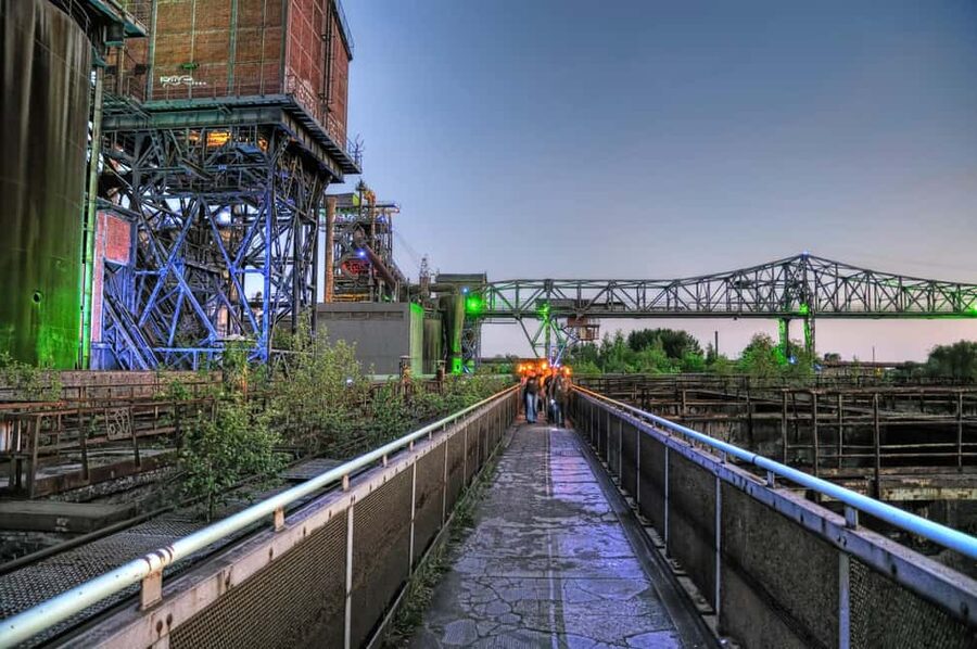Torchlight tour of the old ironworks - Why the old ironworks works so well after dark