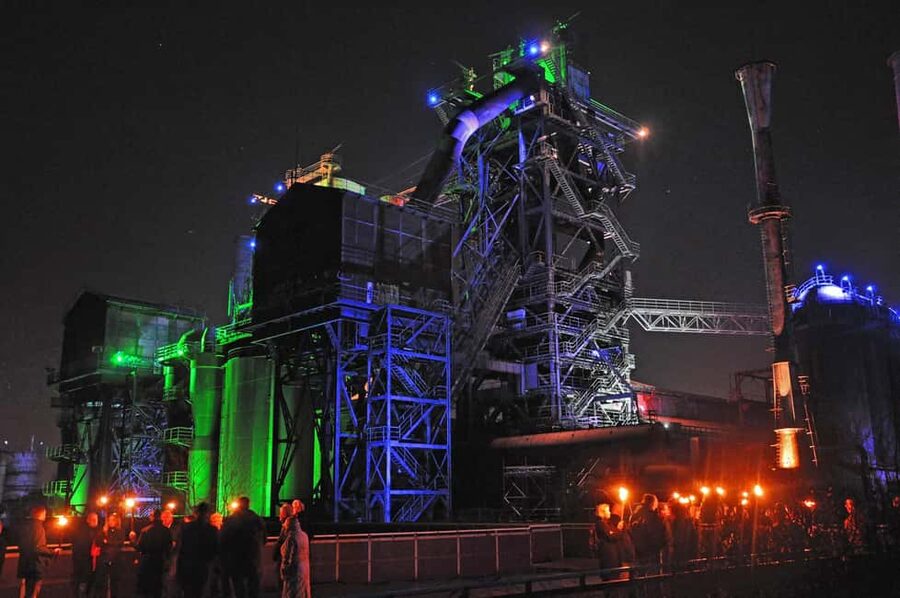 Torchlight tour of the old ironworks - The tower climb and the high viewpoint